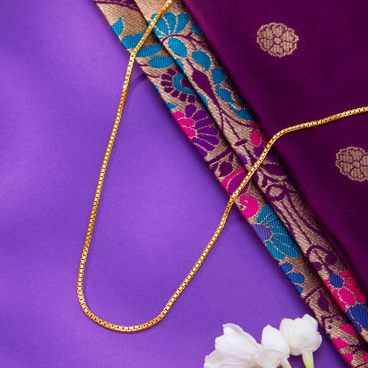 Simply Refined Yellow Gold Chain For Unisex