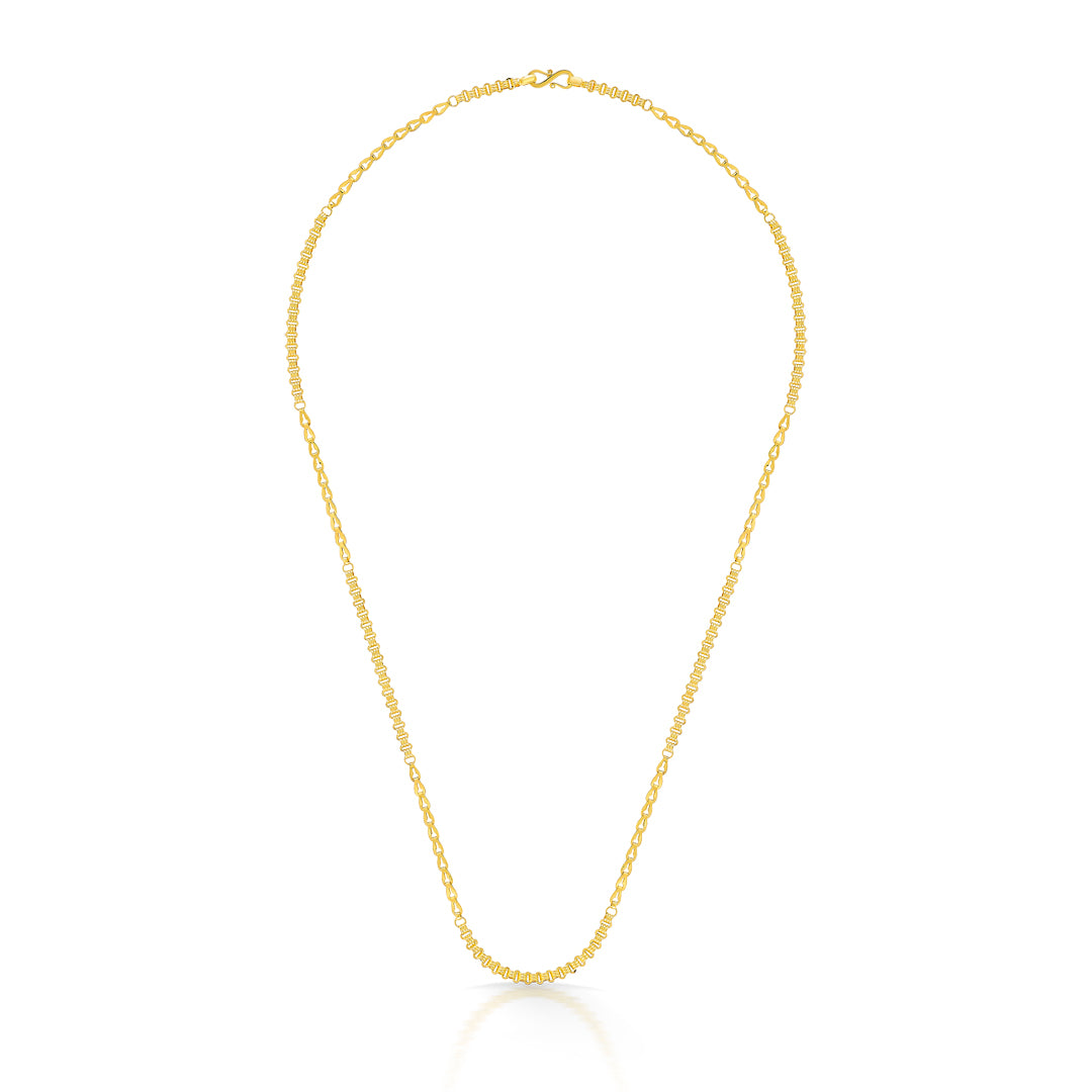 Glittering Links Yellow Gold Chain For Unisex
