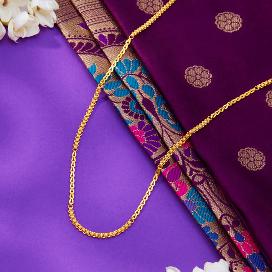 Glittering Links Yellow Gold Chain For Unisex