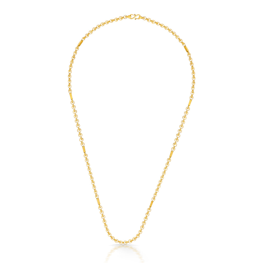 Amber Essence Yellow Gold Chain For Unisex