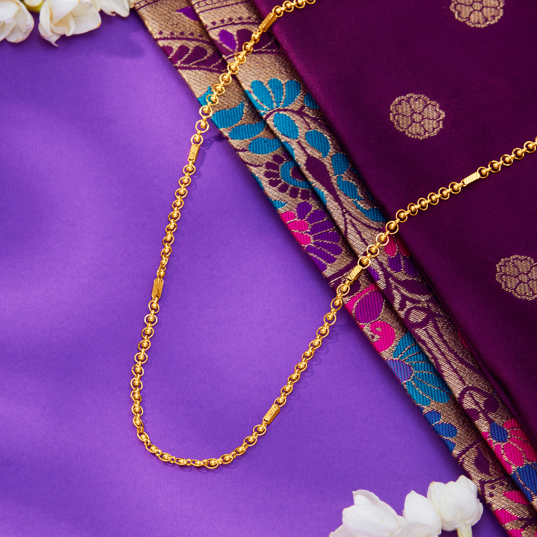 amber essence yellow gold chain for unisex