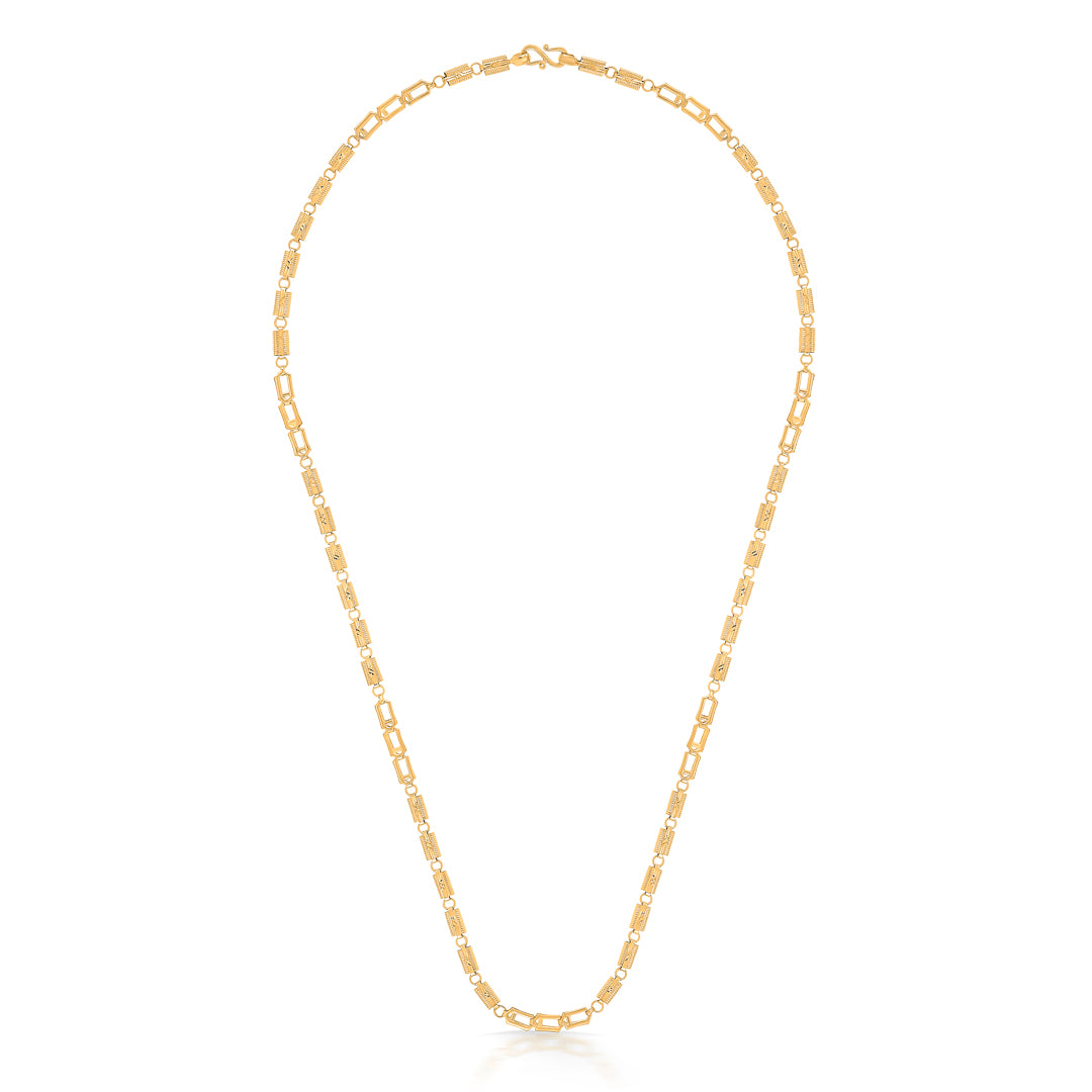 Pristine Minimalism Yellow Gold Chain For Unisex