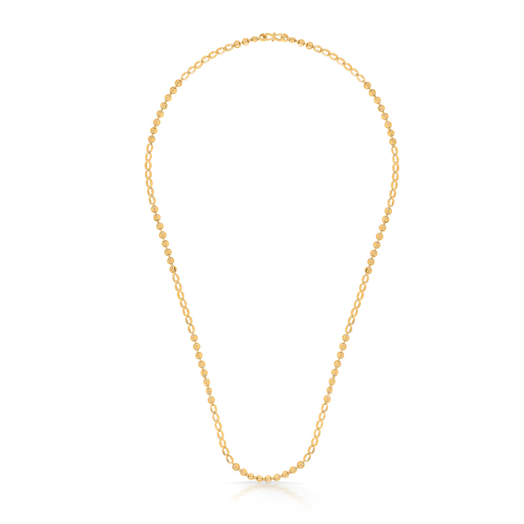 Modern Subtlety Yellow Gold Chain For Unisex