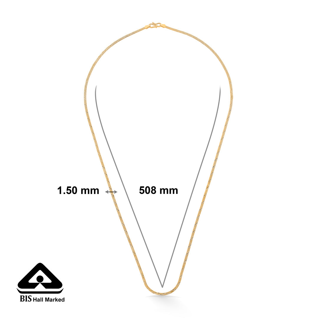 regal twist unisex gold chain