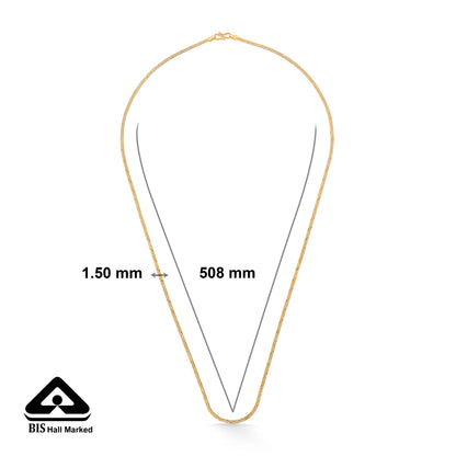 Regal Twist Unisex Gold Chain