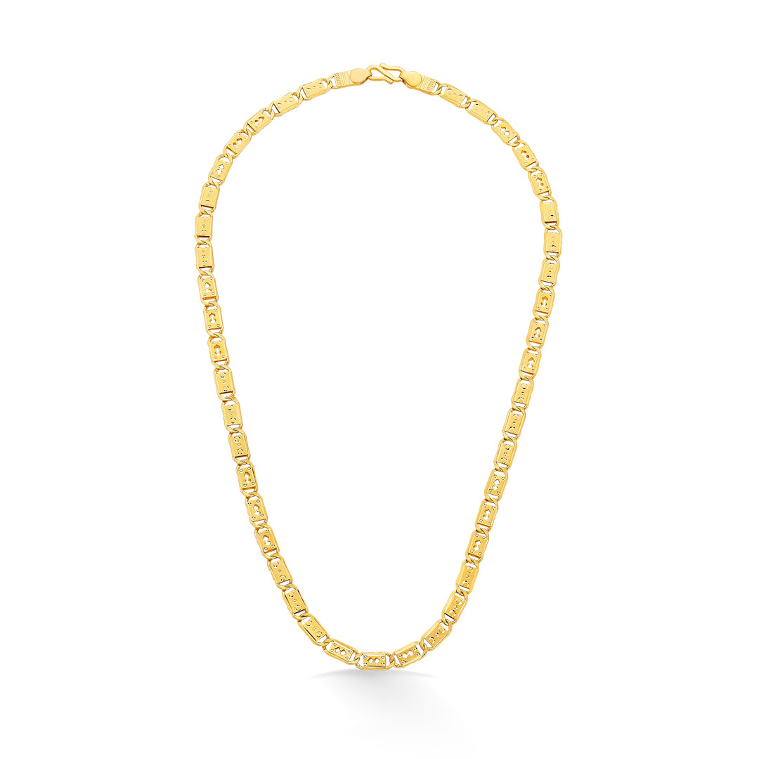 Opulent Arc Unisex Gold Chain