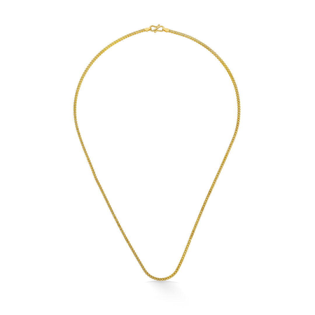 Splendid Curve Unisex Gold Chain