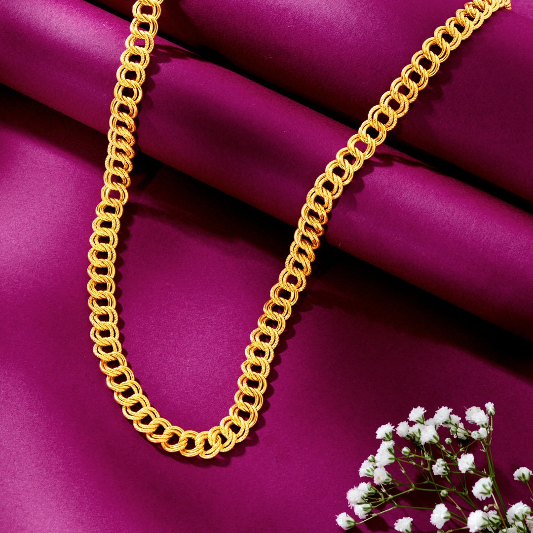 Dazzling Curve Unisex Gold Chain
