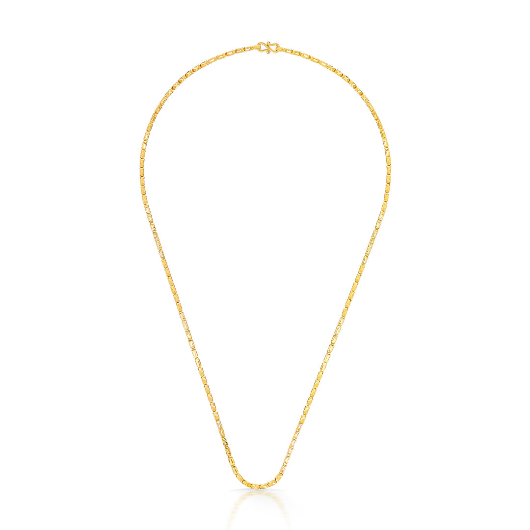 Sleek Line Yellow Gold Chain For Unisex