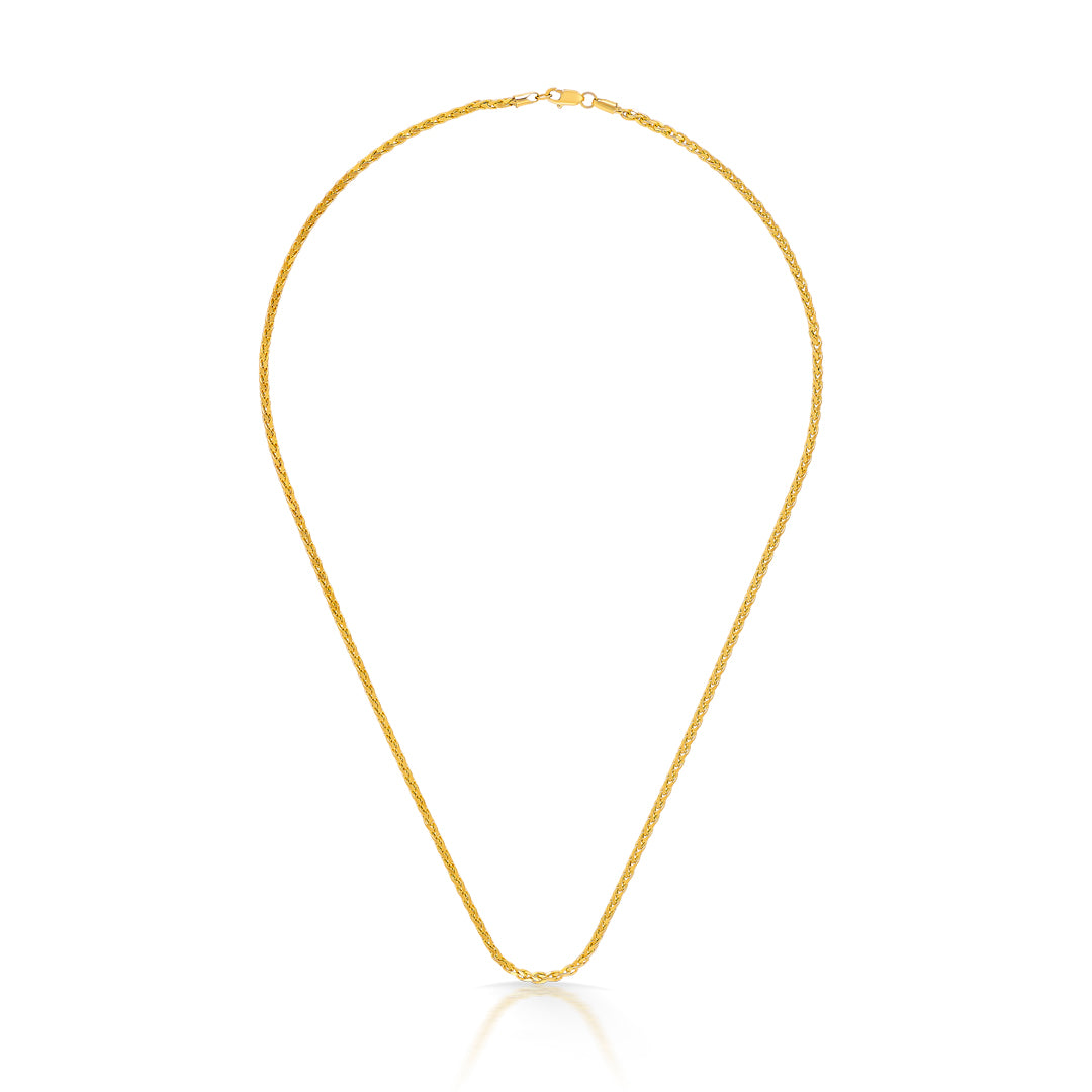 sublime strands yellow gold chain for unisex