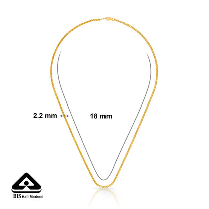 Sublime Strands Yellow Gold Chain For Unisex