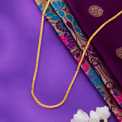 Sublime Strands Yellow Gold Chain For Unisex