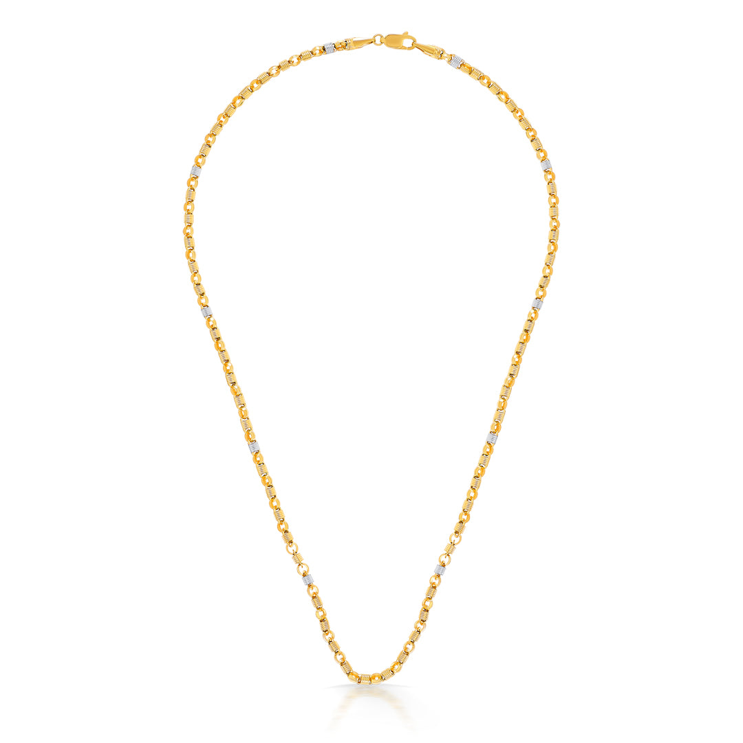 Lux Loops Yellow Gold Chain For Unisex