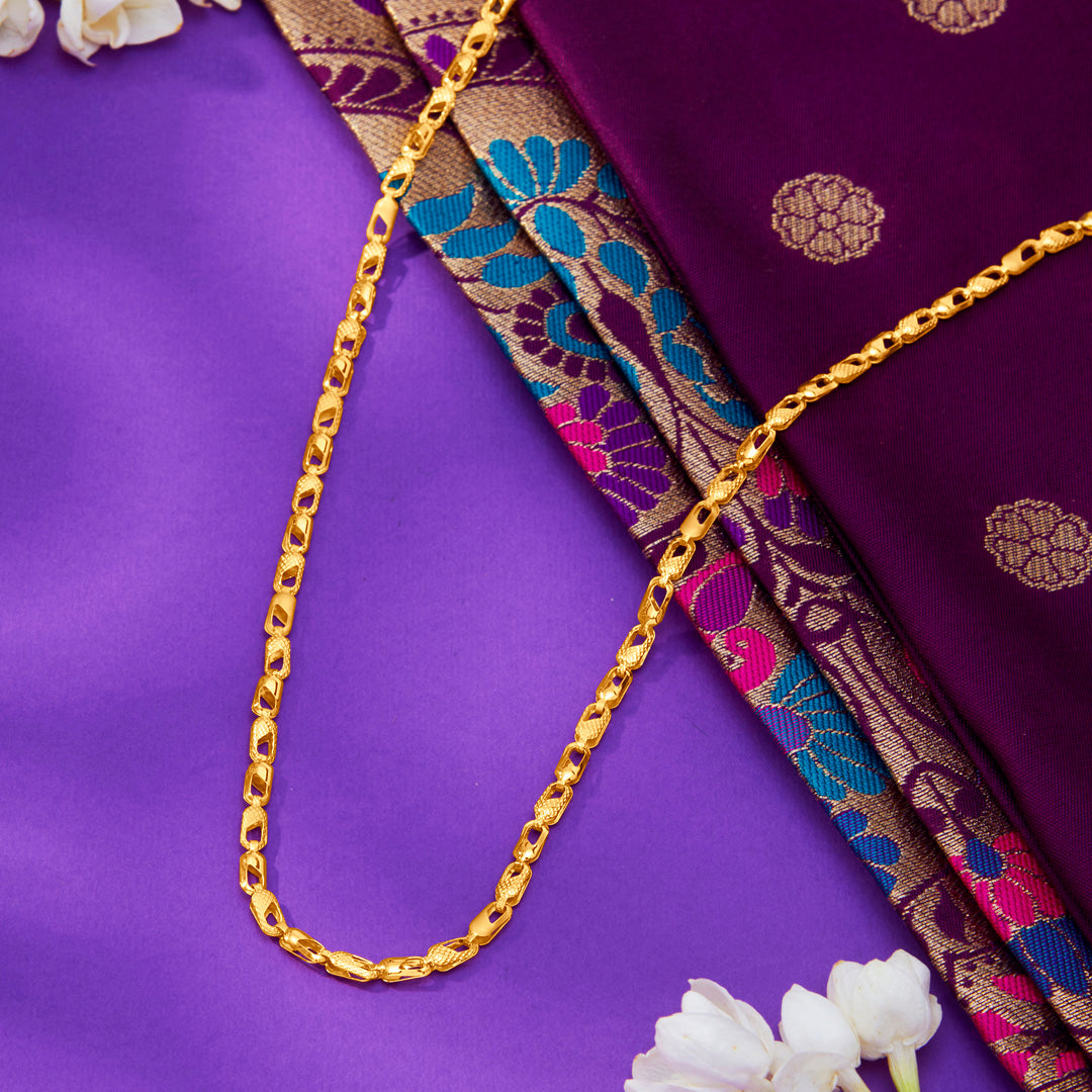 gilded harmony yellow gold chain for unisex