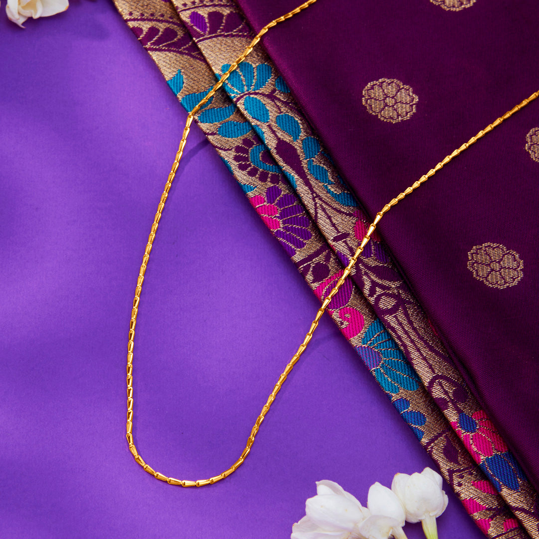 brilliance bound yellow gold chain for unisex