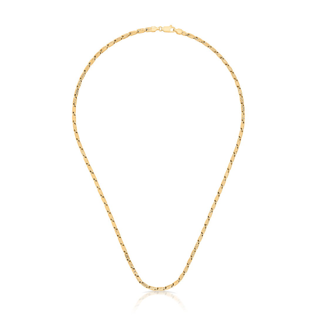 Classic Glowline Yellow Gold Chain For Unisex