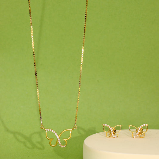 Charming Flyora Gold Necklace for Her