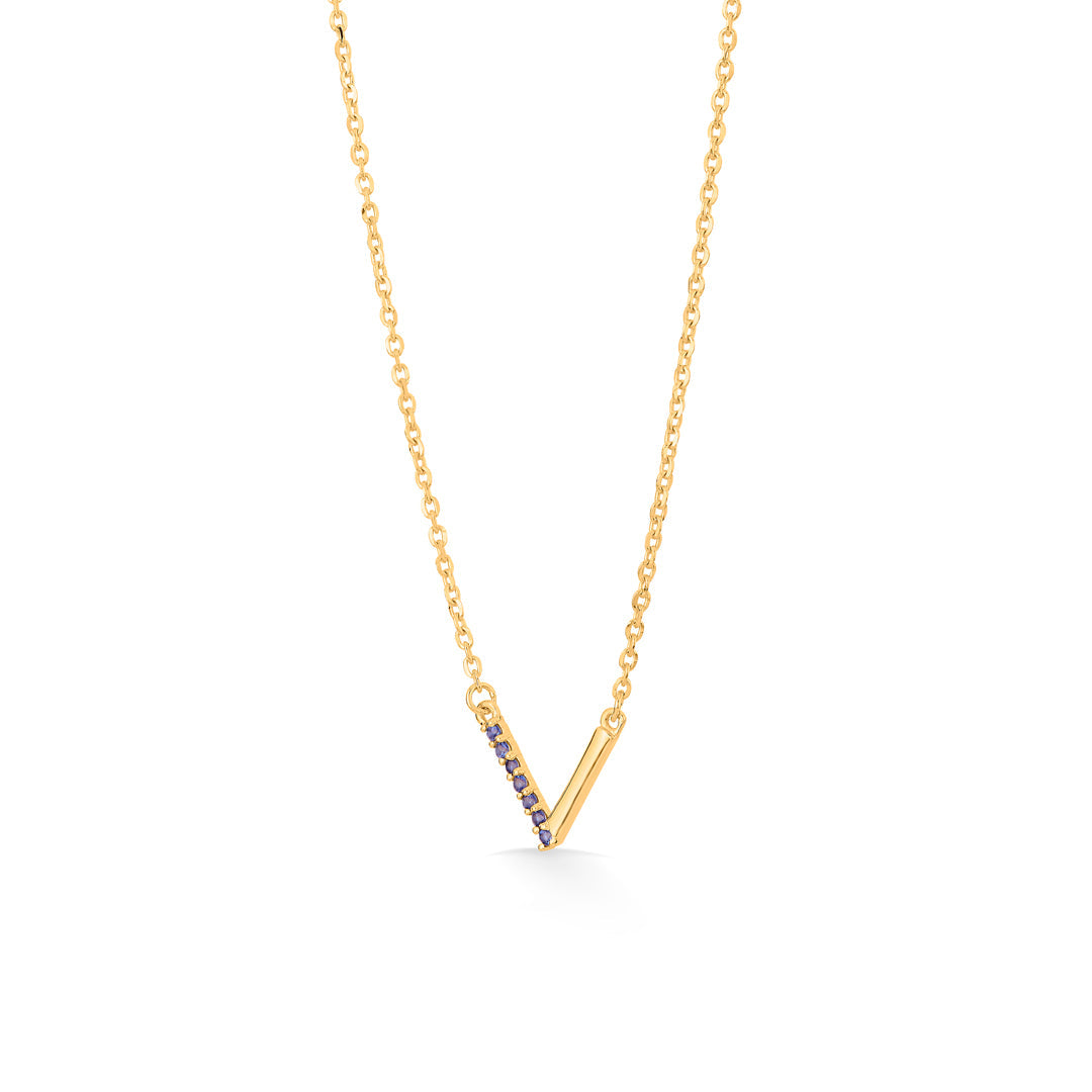 radiant v gold necklace