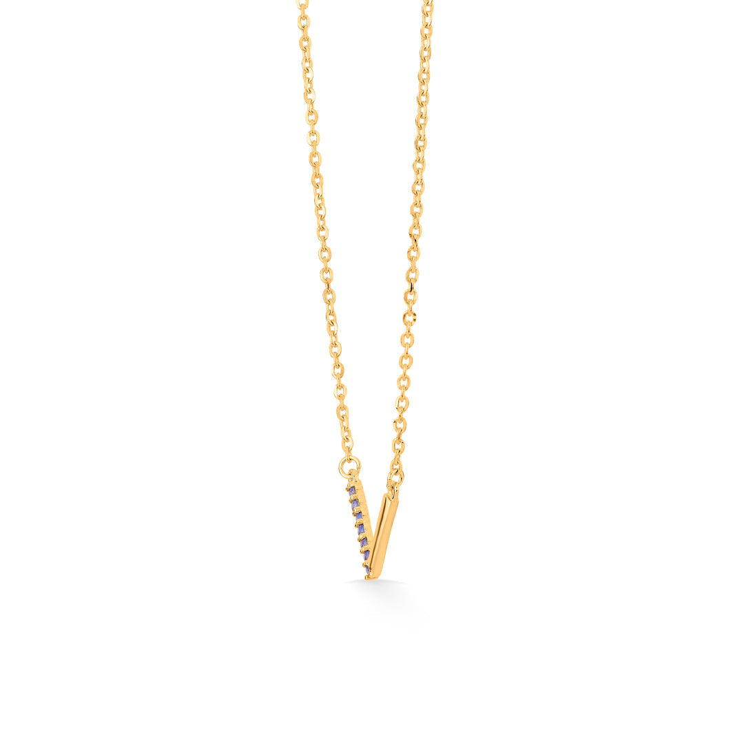 radiant v gold necklace