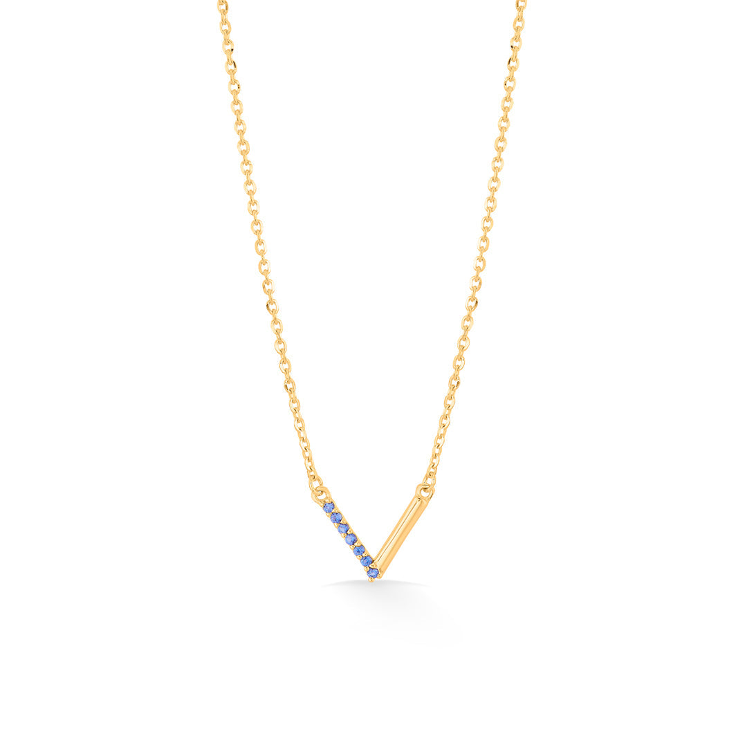radiant v gold necklace