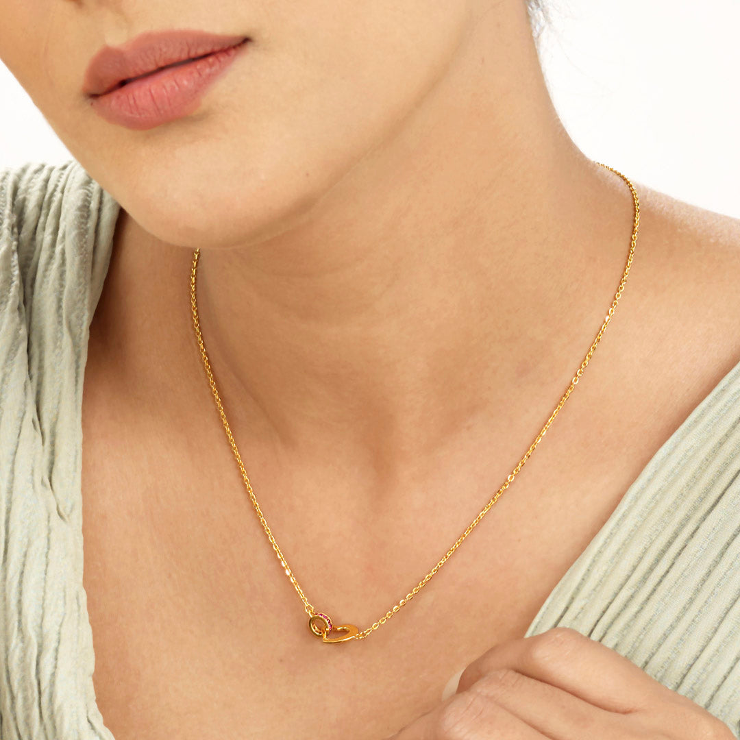 bound by love modern gold necklace