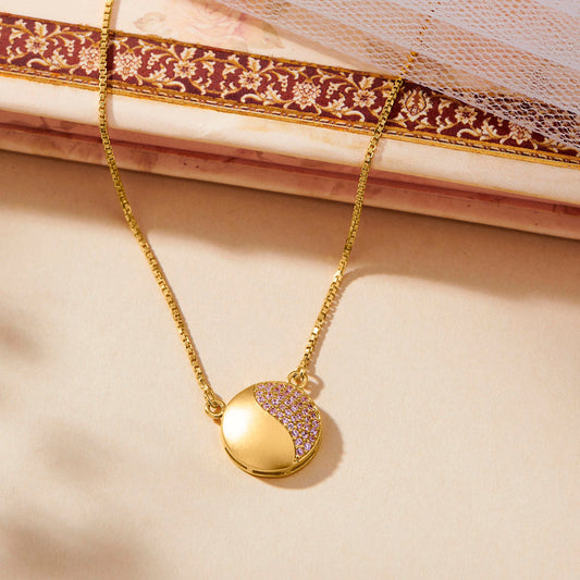 Opal Dawn Modern Gold Necklace