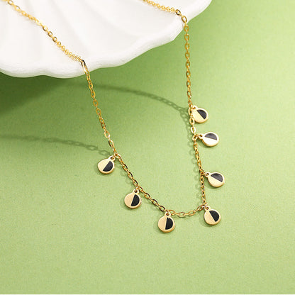 Lunar Drops Modern Gold Necklace
