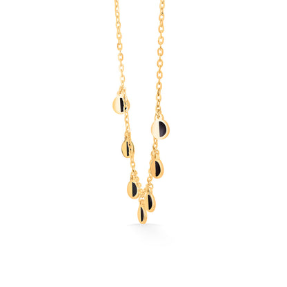 Lunar Drops Modern Gold Necklace