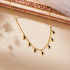 Lunar Drops Modern Gold Necklace