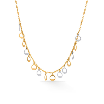 Eclipse Circles Modern Gold Necklace