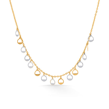 Eclipse Circles Modern Gold Necklace