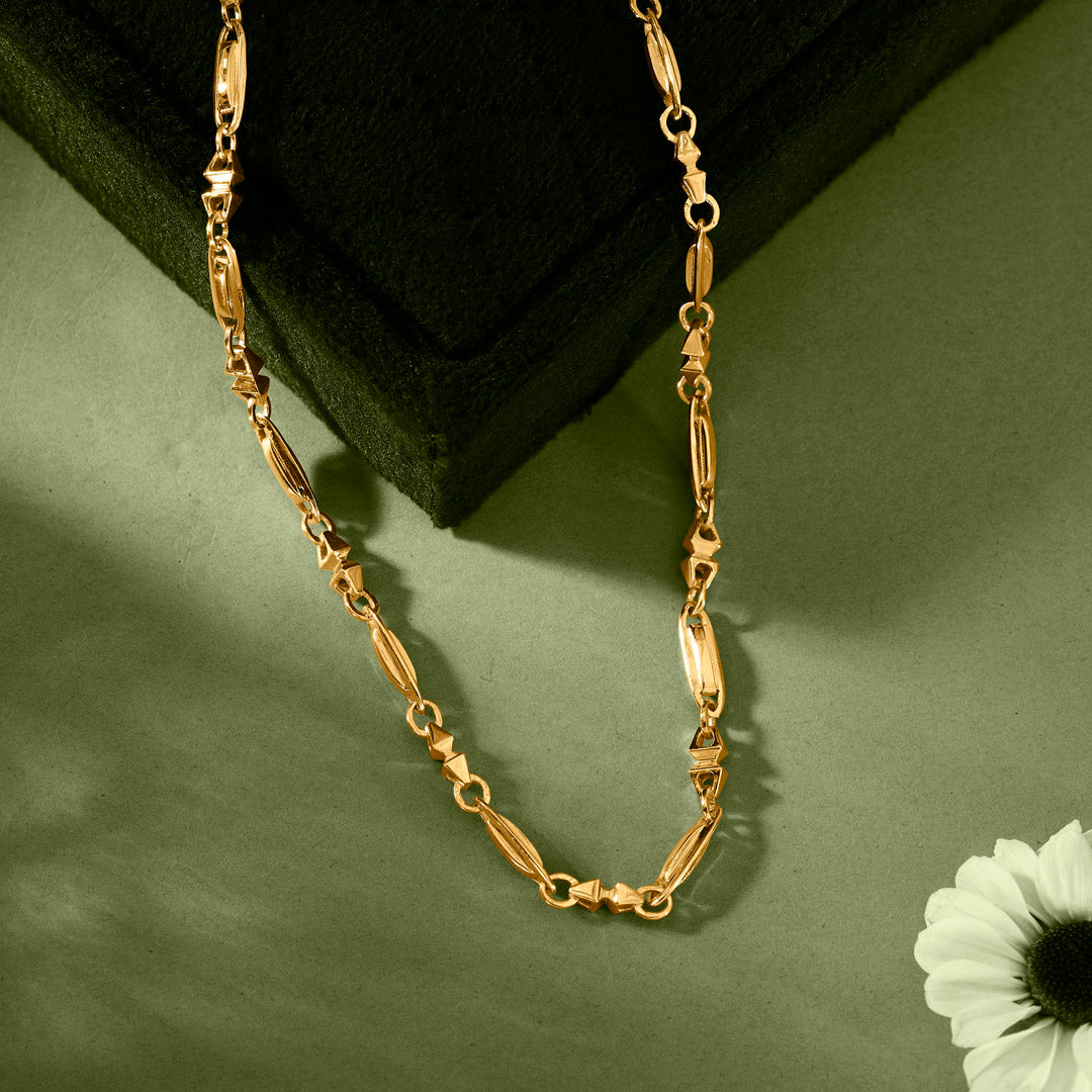 sunlit links men's gold chain