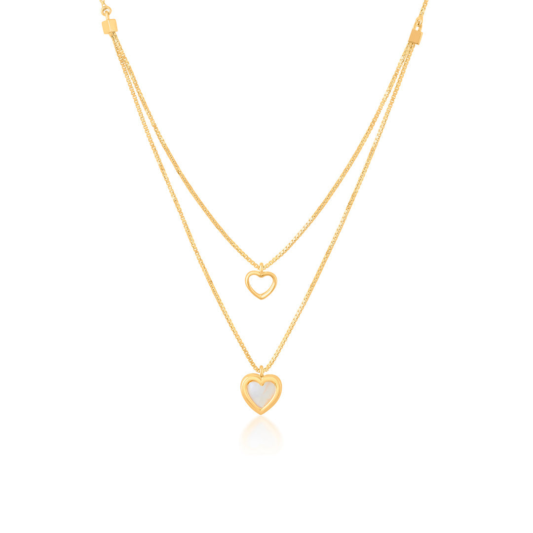 pure heart gold necklace set
