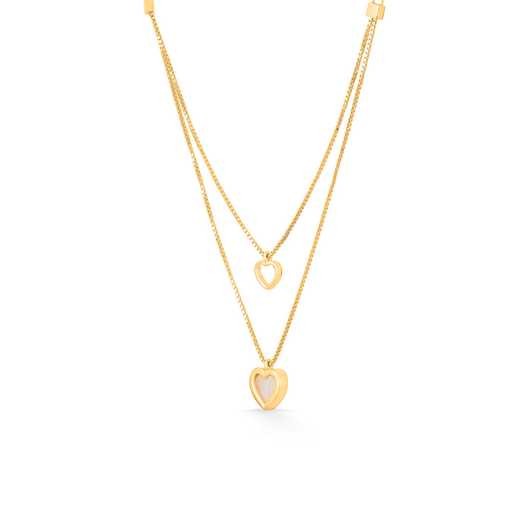 pure heart gold necklace set