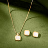 Squircle Glow Gold Necklace Set