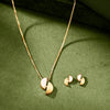 Split Circle Gold Necklace Set