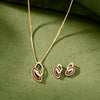 Intertwined Lilac Gold Necklace Set
