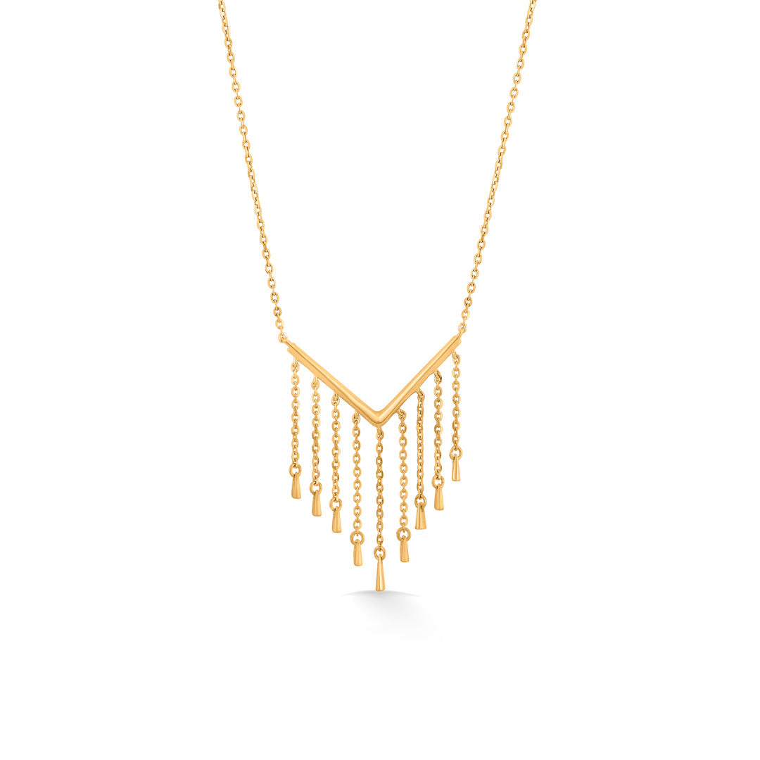 charming rayfall modern gold necklace
