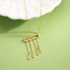 Drape Bar Modern Gold Necklace