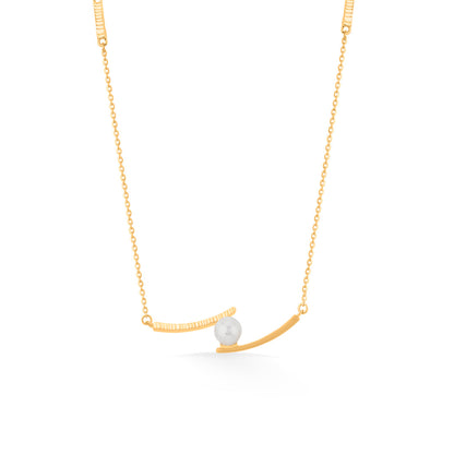 Golden Swoop Modern Gold Necklace