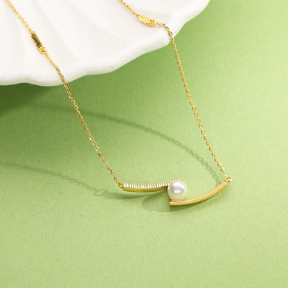 Golden Swoop Modern Gold Necklace