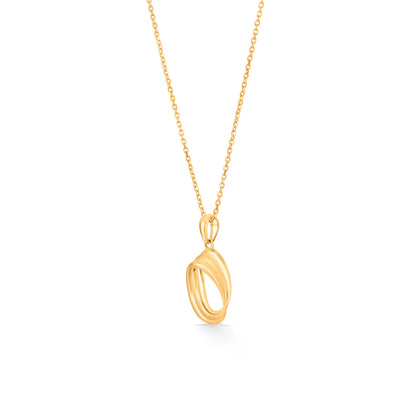 Coiled Vortex Modern Gold Necklace