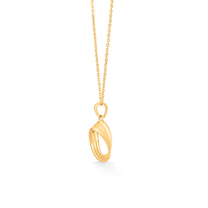 Coiled Vortex Modern Gold Necklace