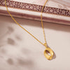 Coiled Vortex Modern Gold Necklace
