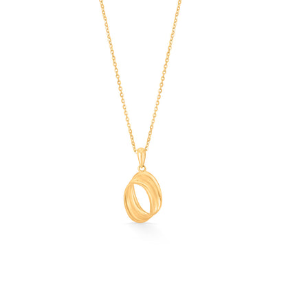 Coiled Vortex Modern Gold Necklace