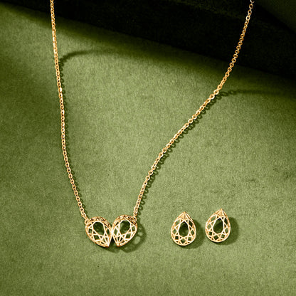 Verdant Lush Gold Necklace Set
