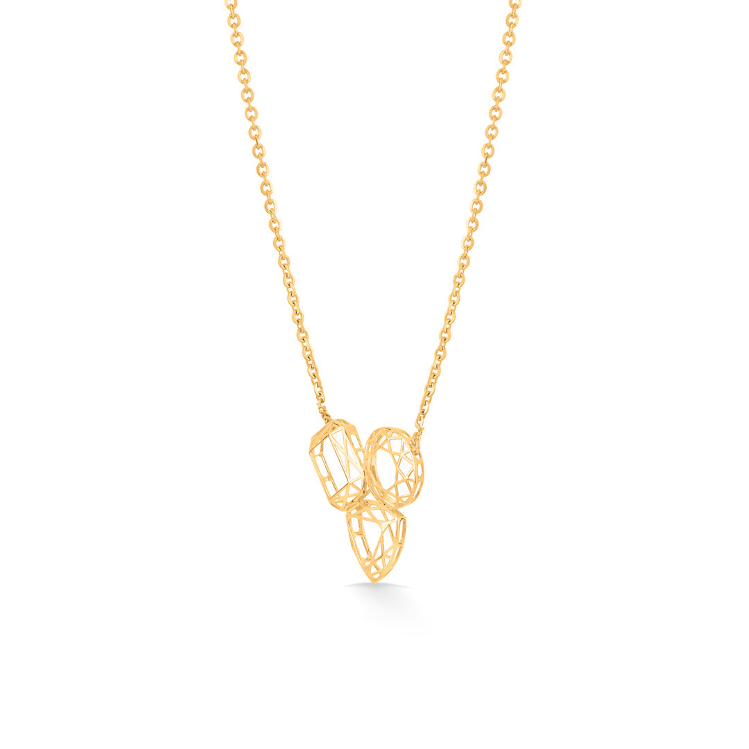 nested loops modern gold necklace