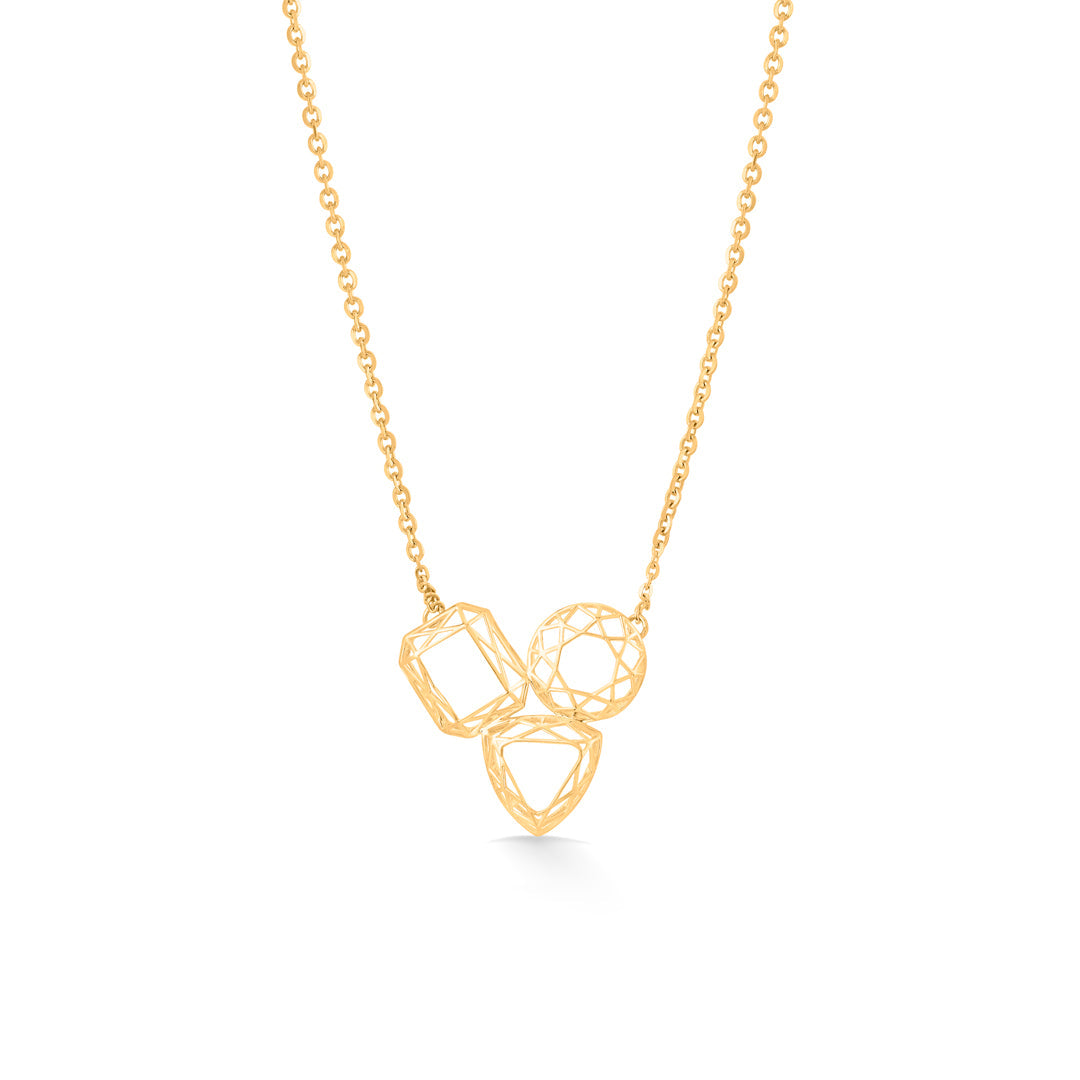 nested loops modern gold necklace