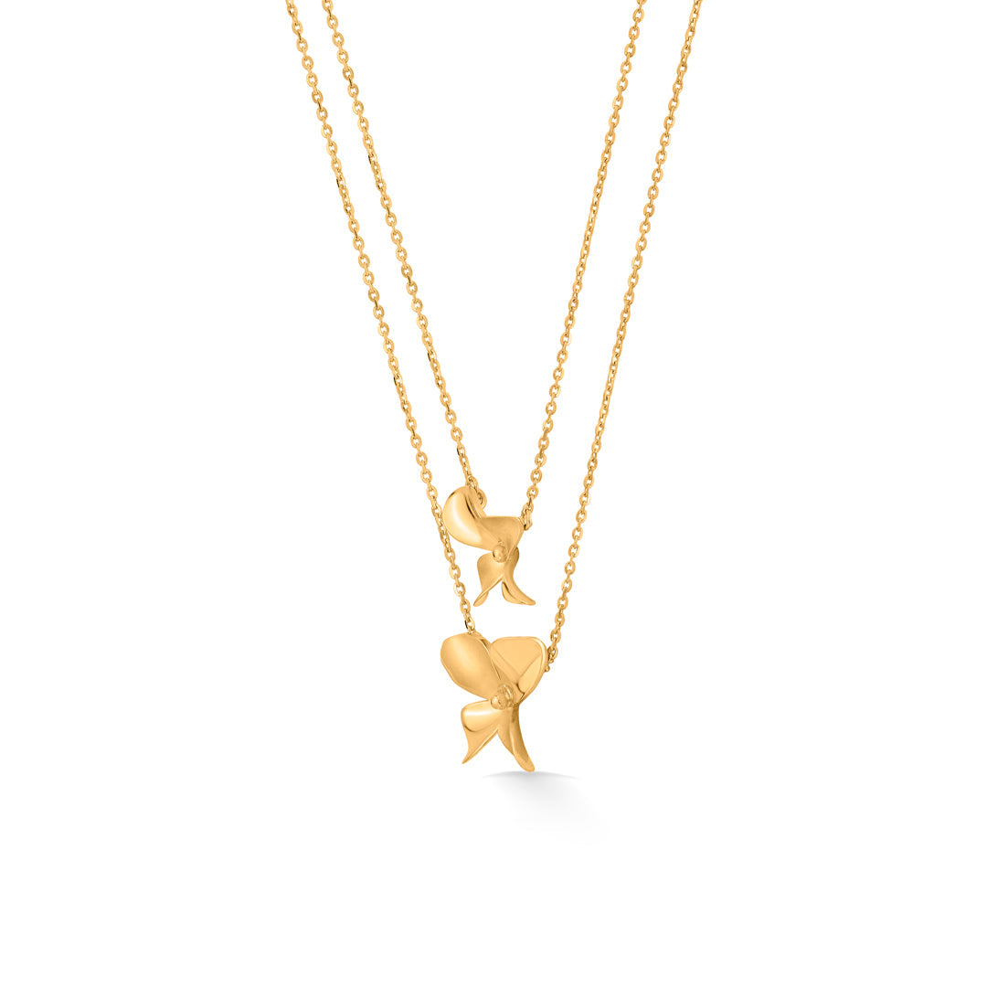 flight of fancy modern gold necklace