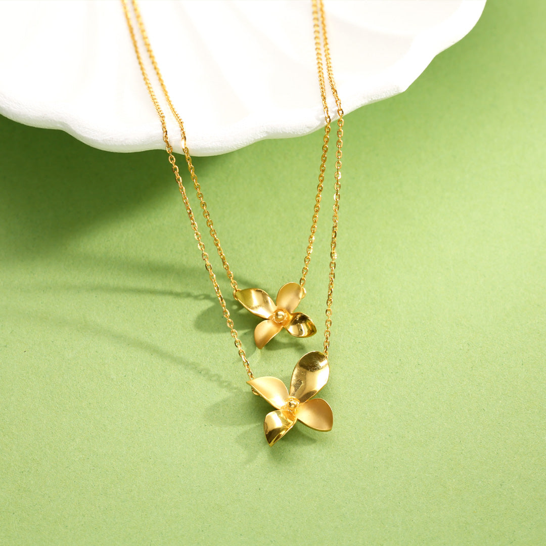 flight of fancy modern gold necklace